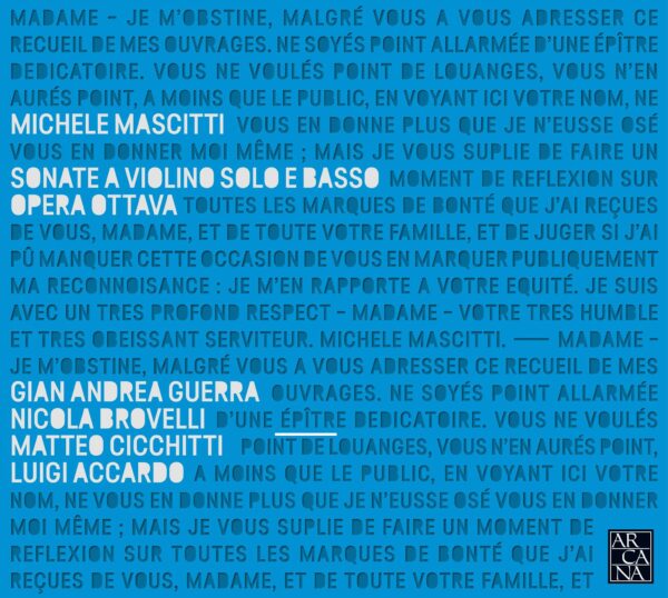 Quartetto Vanvitelli - Michele Mascitti, Sonate a violino e solo e basso / Opera ottava